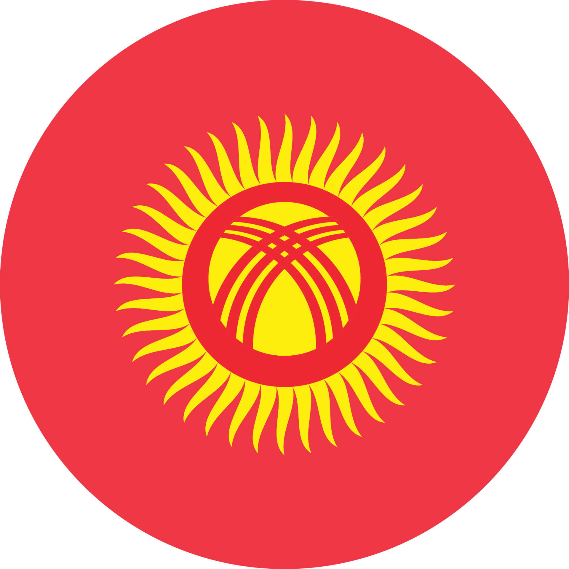 Circle Flag of Kyrgyzstan