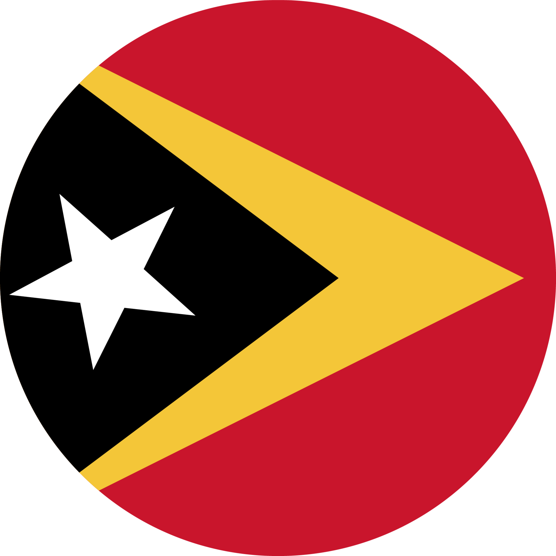 Circle Flag of Timor Leste